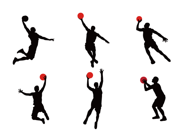 バスケットボールのシルエット Silhouette Design