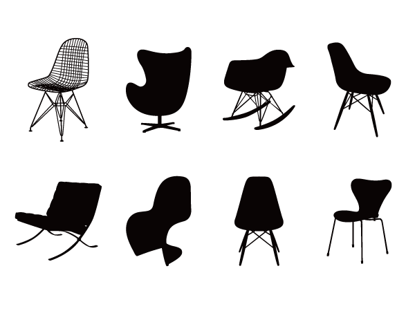 デザインチェア 椅子その1 Silhouette Design