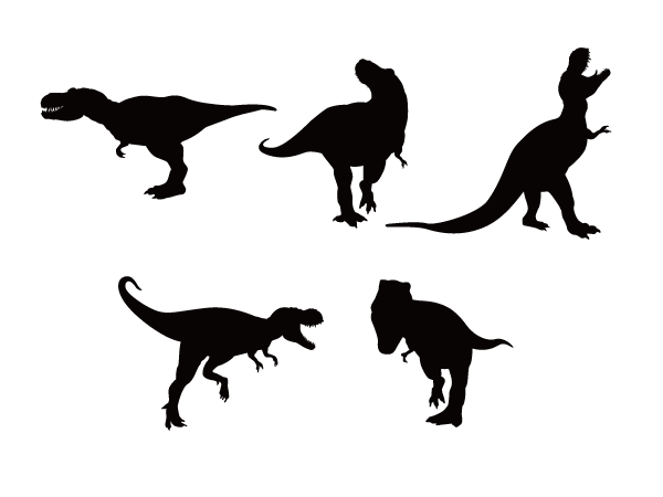 ティラノサウルス Silhouette Design
