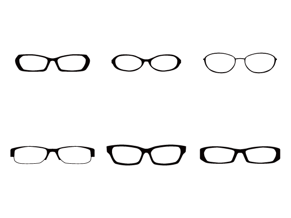 眼鏡素材その２　正面バージョン