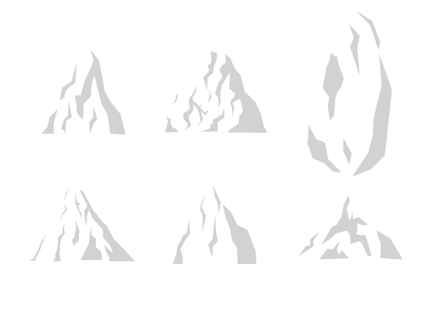 氷山のシルエット