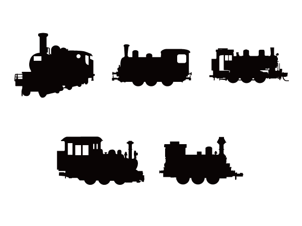 Steam Train Silhouette Design