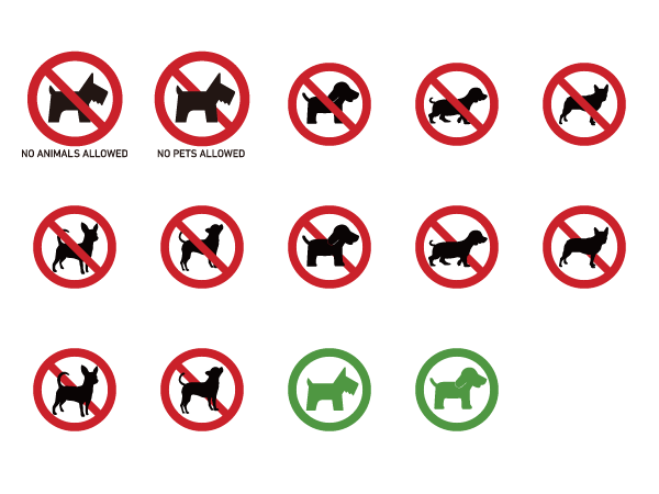 犬禁止 Silhouette Design