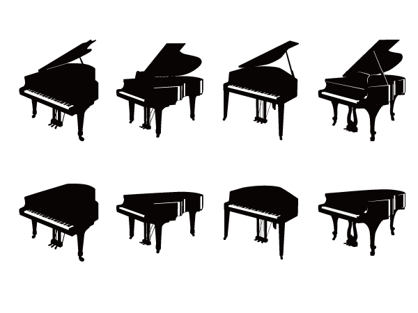 ピアノのベクター素材
