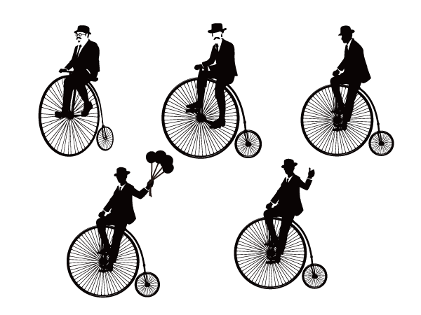 自転車に乗る人 Silhouette Design