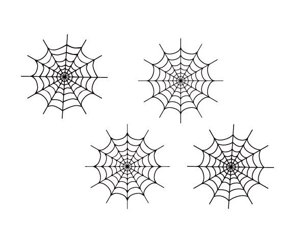 クモの巣 Silhouette Design