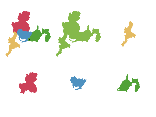 東海地方4県のベクターデータ
