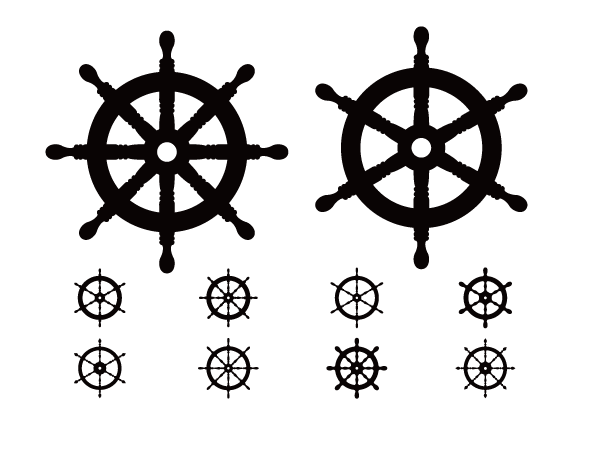 船のハンドル（舵輪）