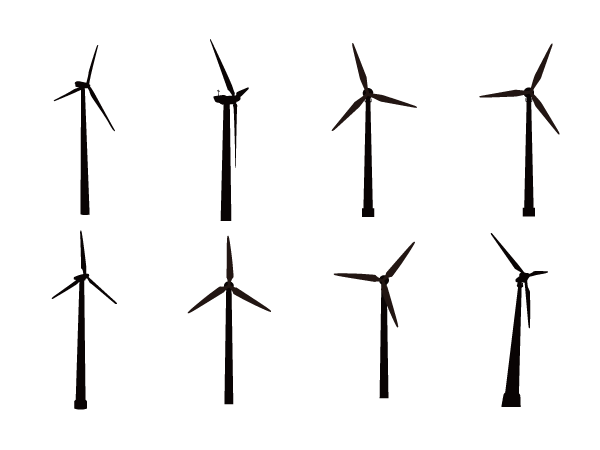 風力発電 Silhouette Design